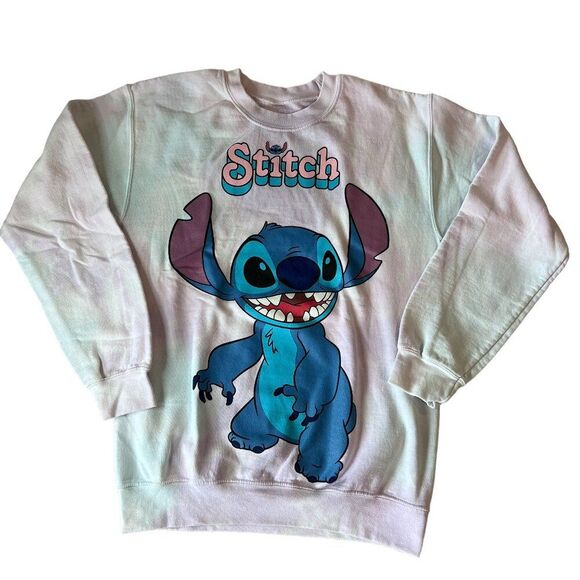 Disney Stitch Sweater Pastel Tie Dye Size Small Disneyland Lilo Sweatshirt - Picture 1 of 8